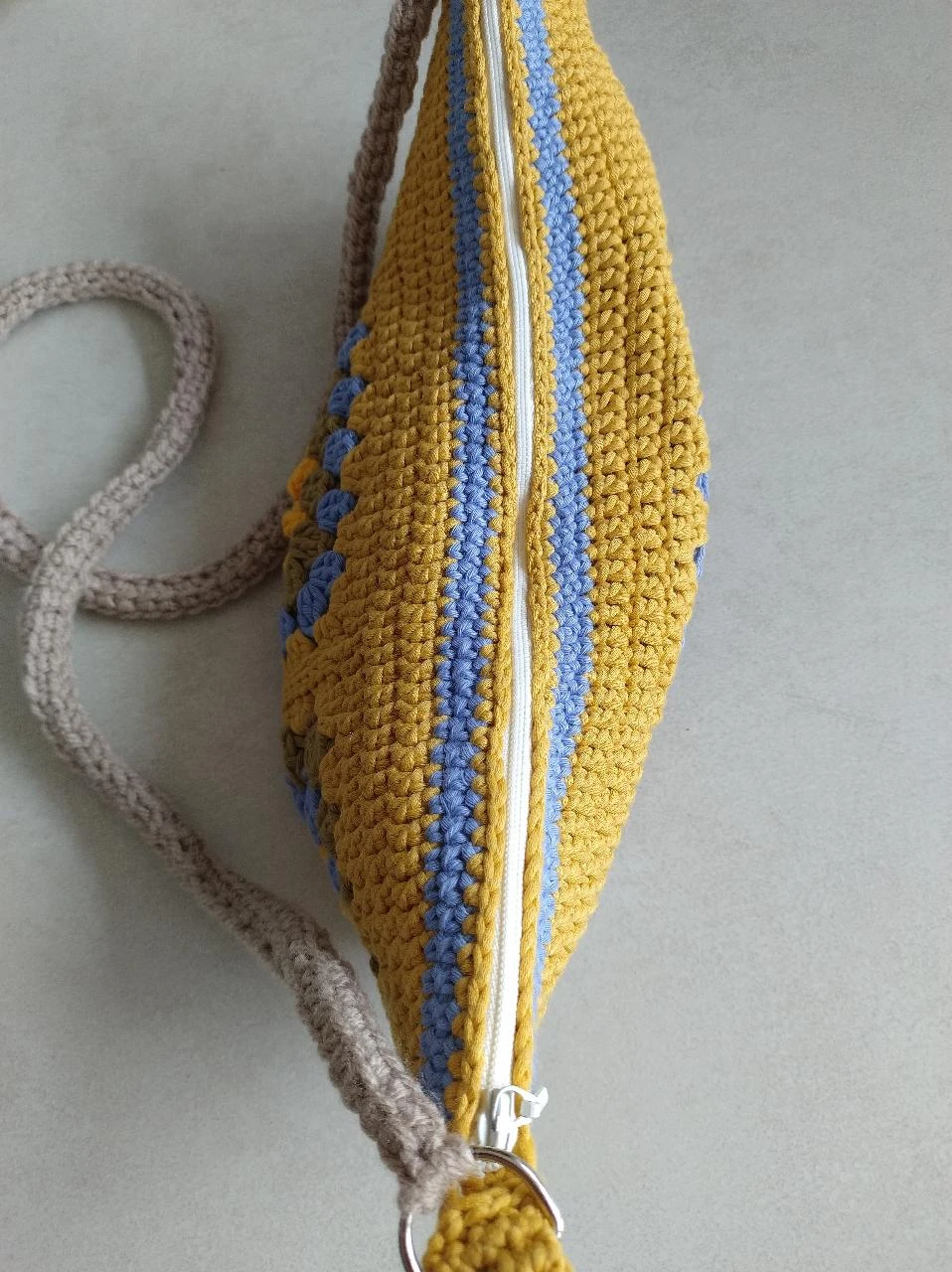 Bolsa crossbody bolsa de telefone bolsas para festivais amarrada amarelo e flor colorida feita à mão – photo 5